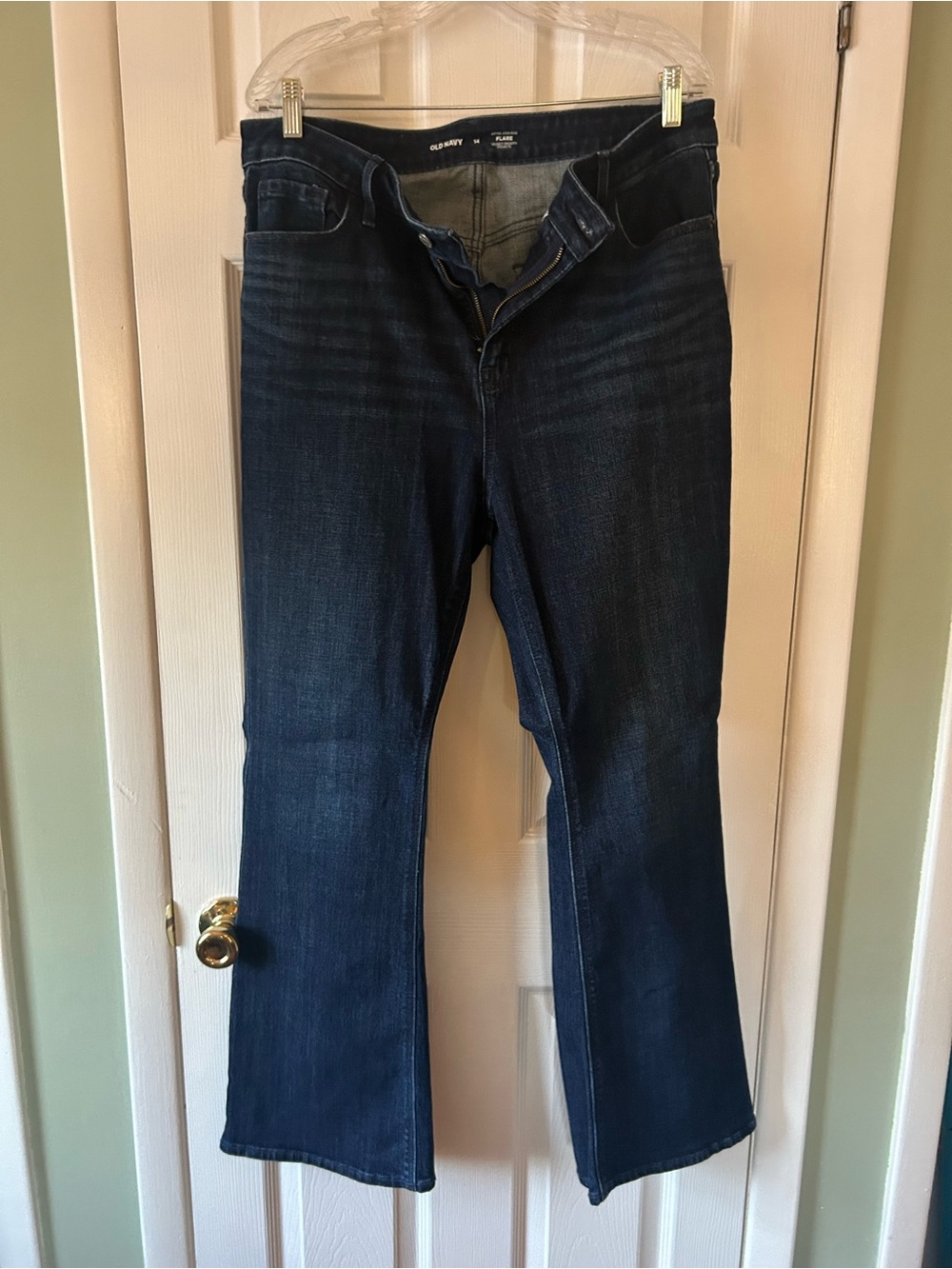 Old navy extra high rise flare  Dark Blue Bootcut Jeans